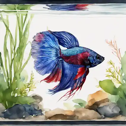 A beautiful Betta fish (Betta splendens).