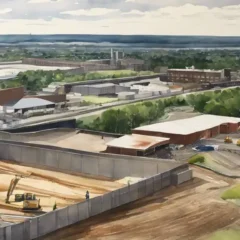 Brownfield site remediation in progress