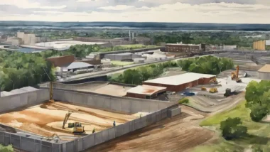 Brownfield site remediation in progress