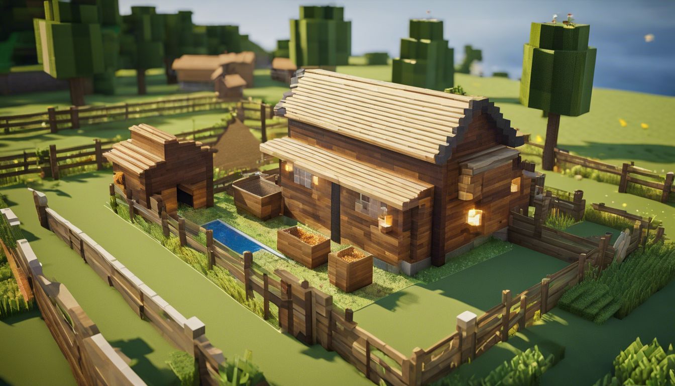 A well-designed and spacious Minecraft chicken coop in a virtual countryside.