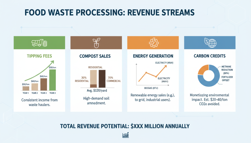 Revenue stream analysis for food waste processing Revenue stream analysis for food waste processing
