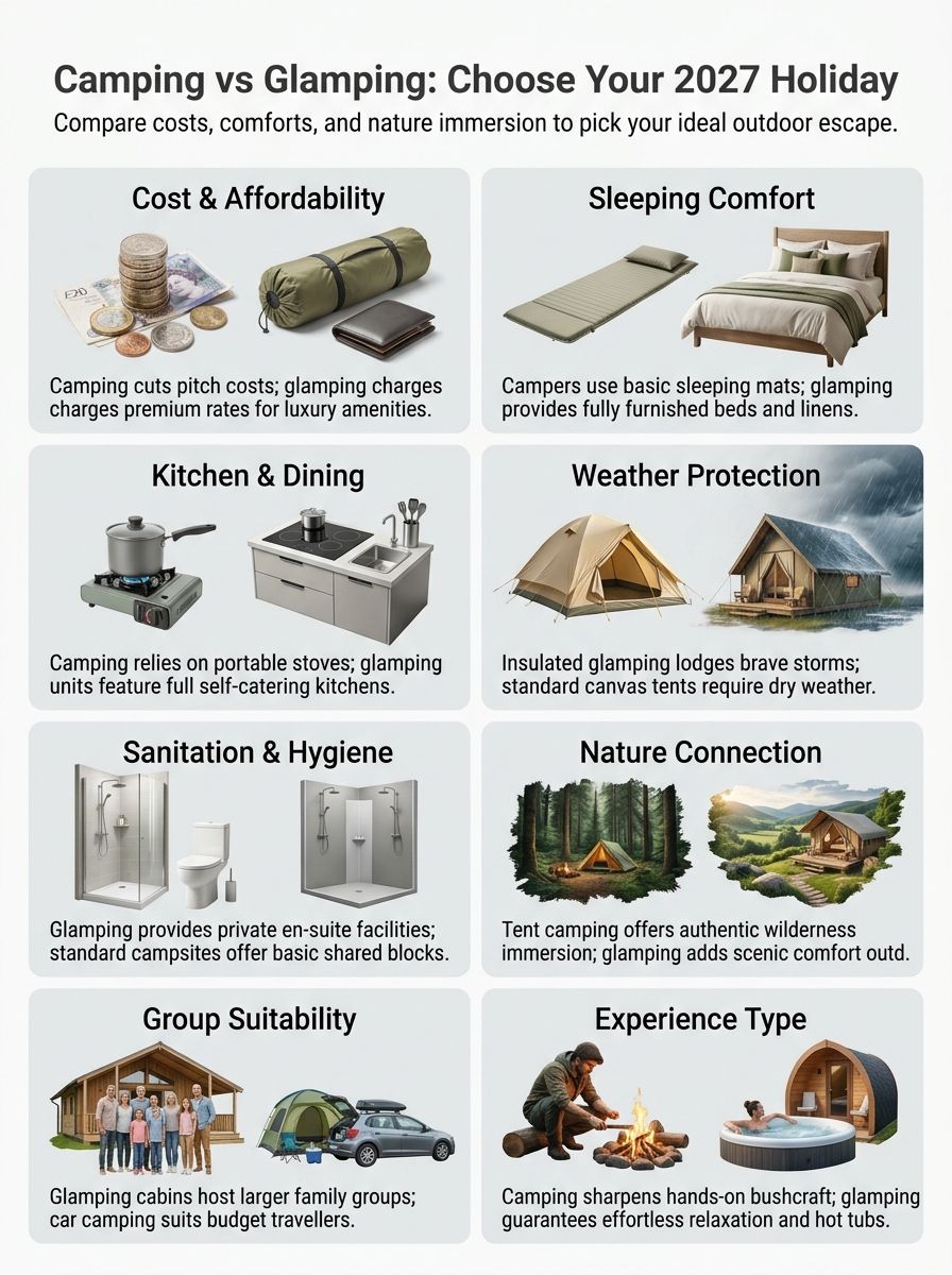 Camping vs. Glamping for Summer 2027 Outdoor Vacations Camping vs. Glamping for Summer 2027 Outdoor Vacations